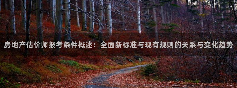 hgc和记官网：房地产估价师报考条件概述：全面新标准与现有规