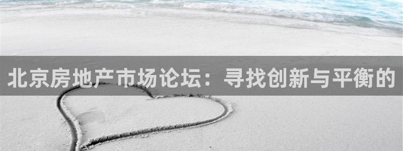 和记官网手机版：北京房地产市场论坛：寻找创新与平衡的