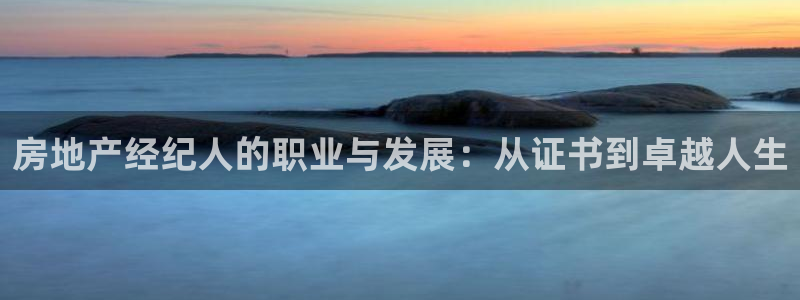 和记官网亚洲唯一官网：房地产经纪人的职业与发展：从证书到卓越