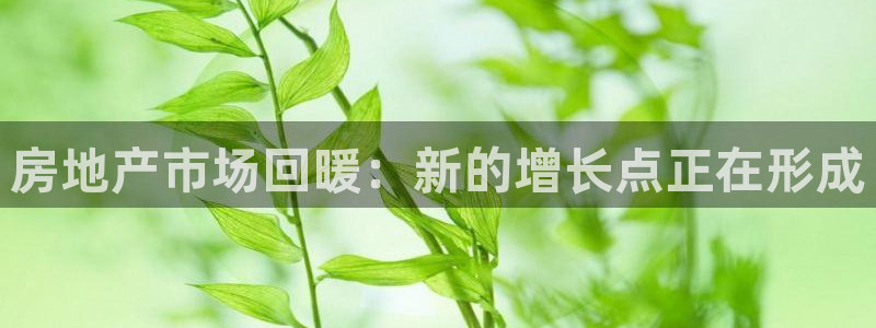 和记电讯APP官网充值：房地产市场回暖：新的增长点正在形成