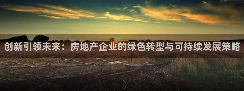 和记香港官网：创新引领未来：房地产企业的绿色转型与可持续发展