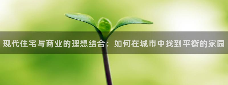 和记国际官网首页：现代住宅与商业的理想结合：如何在城市中找到