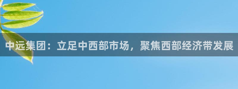 和记官网客服app：中远集团：立足中西部市场，聚焦西部经济带