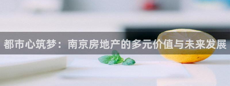 和记国际官网电话：都市心筑梦：南京房地产的多元价值与未来发展