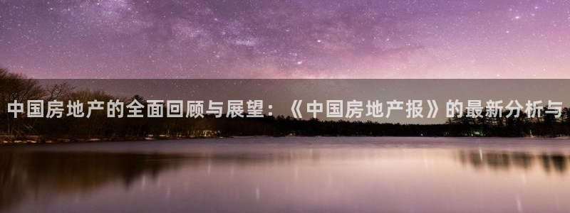 和记卡官网：中国房地产的全面回顾与展望：《中国房地产报》的最