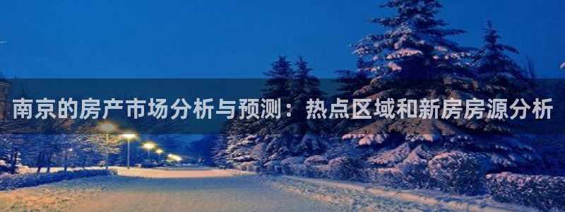 澳门和记电讯官网：南京的房产市场分析与预测：热点区域和新房房