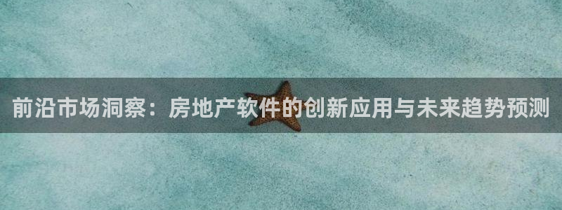 和记娱实惠h88285官网：前沿市场洞察：房地产软件的创新应
