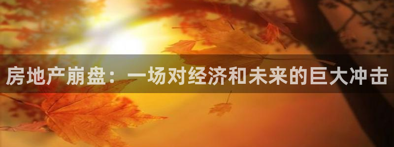 和记3电讯官网：房地产崩盘：一场对经济和未来的巨大冲击